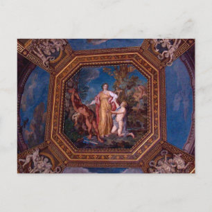 Carte Postale Plafond au Vatican à Rome, Italie