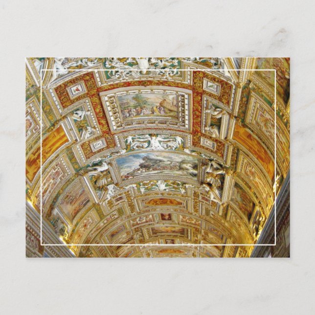 Carte Postale Plafond dans la Galerie des Cartes, Musées du Vati (Devant)
