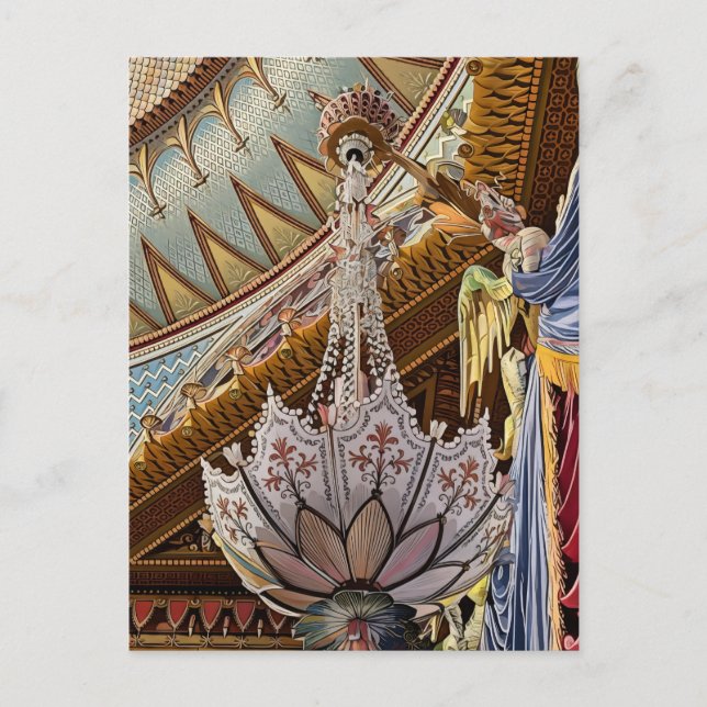Carte Postale Plafond et lustre du Pavillon Royal Imprimer (Devant)