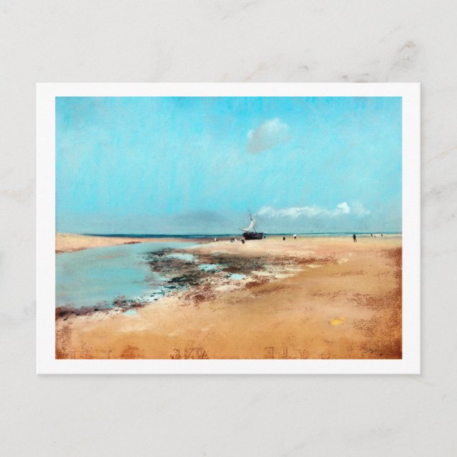 Carte Postale Plage à Low Tide (Bouche de la rivière), Edgar Deg (Devant)