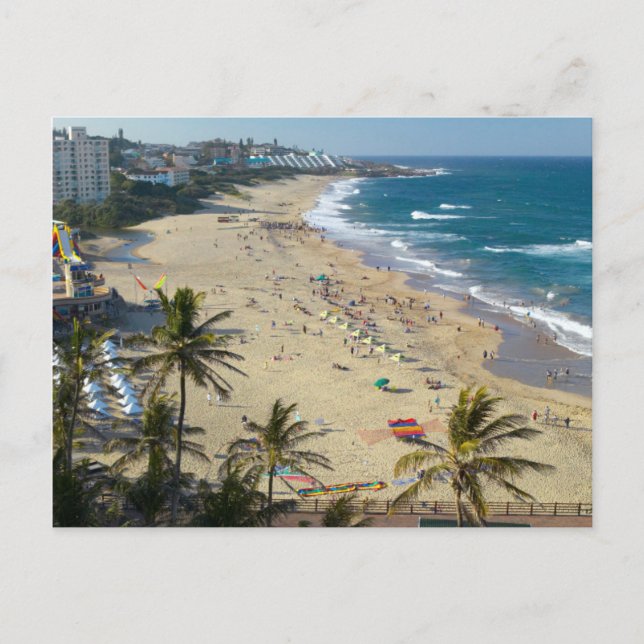 Carte Postale Plage À Margate, Côte Sud, Kwazulu-Natal (Devant)