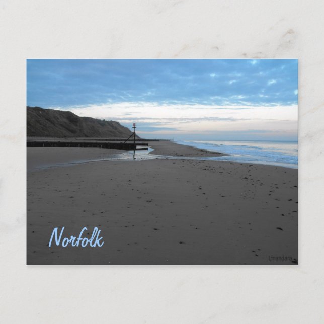 Carte Postale Plage à Mundesley, Norfolk par Alexandra Cook (Devant)