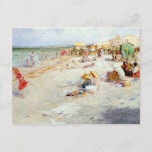 Carte Postale Plage animée en été