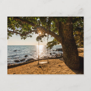 Carte Postale Plage au coucher du soleil