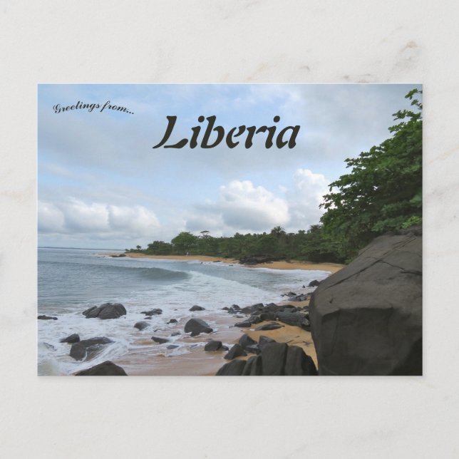 Carte Postale Plage au Liberia (Devant)
