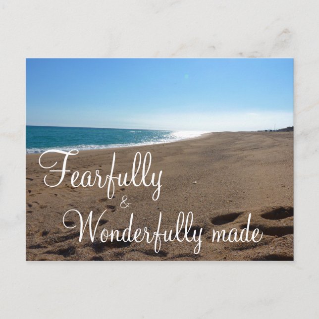 Carte Postale Plage avec la Bible Verse (Devant)