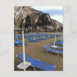 Carte Postale Plage avec lits