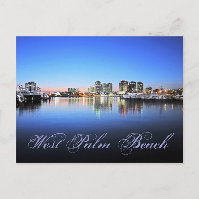 Carte Postale Plage Blue Palm (Devant)