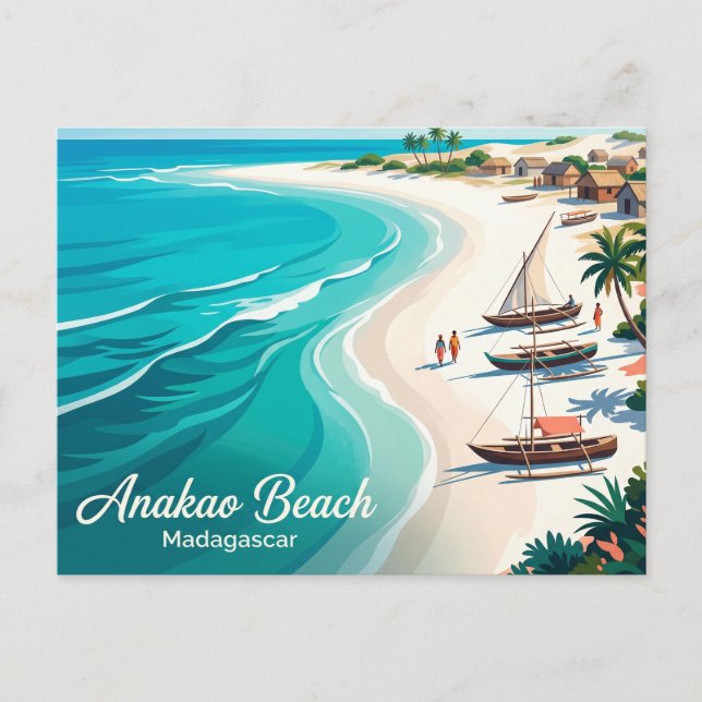 Carte Postale Plage d'Anakao Madagascar (Devant)