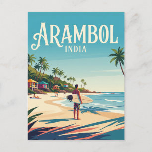 Carte Postale Plage d'Arambol Inde