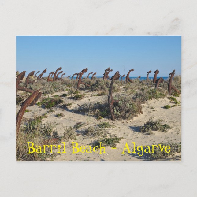 Carte Postale Plage de Barril à Tavira, Algarve. Portugal (Devant)
