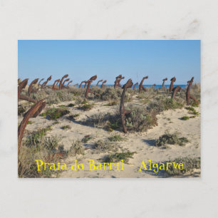 Carte Postale Plage de Barril à Tavira, Algarve. Portugal