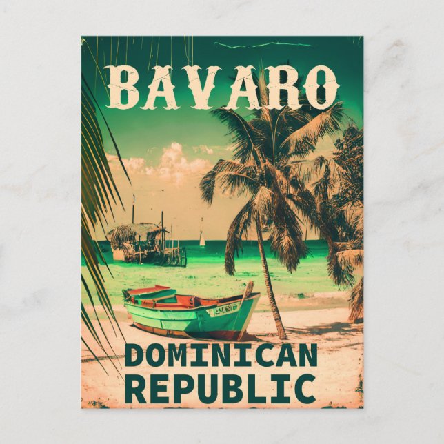 Carte Postale Plage de Bavaro République Dominicaine Souvenir Ré (Devant)
