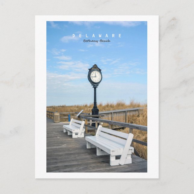 Carte Postale Plage de Bethany, Delaware (Devant)