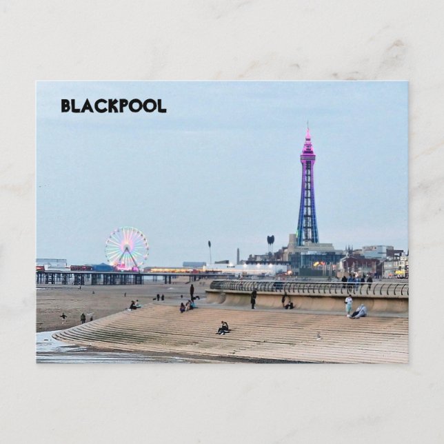 Carte Postale Plage de Blackpool (Devant)