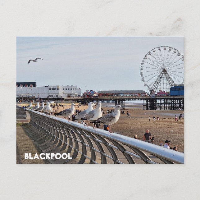 Carte Postale Plage de Blackpool (Devant)