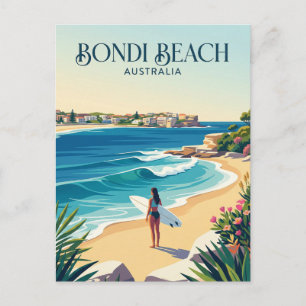 Carte Postale Plage de Bondi en Australie