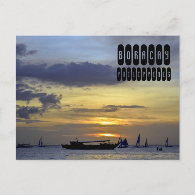 Carte Postale Plage de Boracay Philippines (Devant)