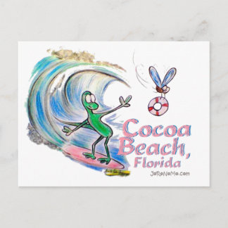 Carte Postale Plage de cacao Durante Surfing, Floride