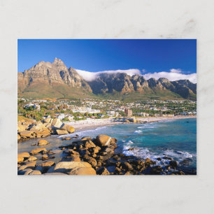 Carte Postale Plage de Camps Bay et la chaîne des Douze Apôtres