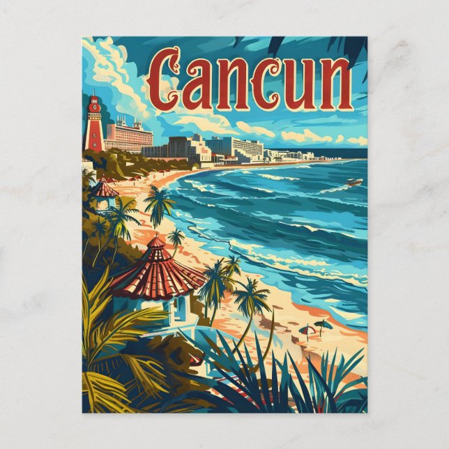 Carte Postale Plage de Cancun (Devant)