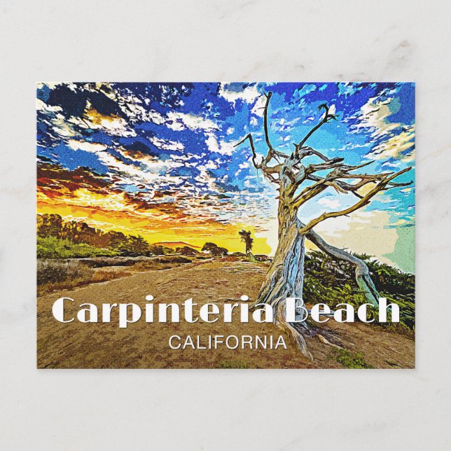 Carte Postale Plage de Carpinteria (Devant)