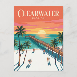Carte Postale Plage de Clearwater États-Unis