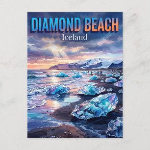Carte Postale Plage de Diamant (Breiðamerkursandur) Islande