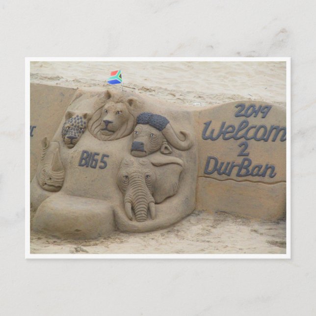 Carte Postale plage de durban accueil (Devant)