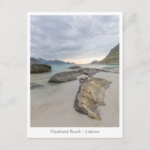 Carte Postale Plage de Haukland Lofoten