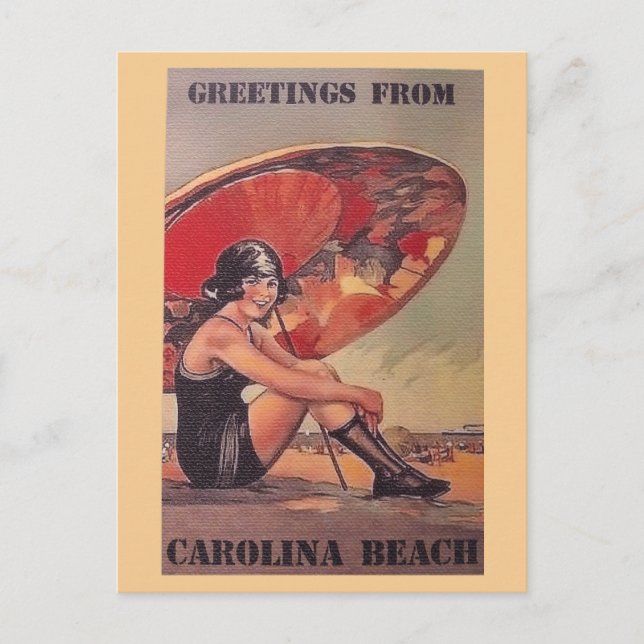 Carte Postale Plage de la Caroline du Nord - Voyage en Caroline  (Devant)