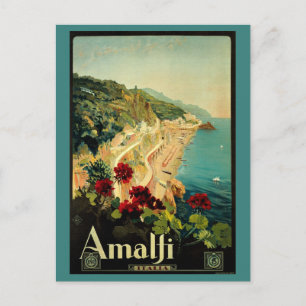 Carte Postale Plage de la côte italienne d'Amalfi