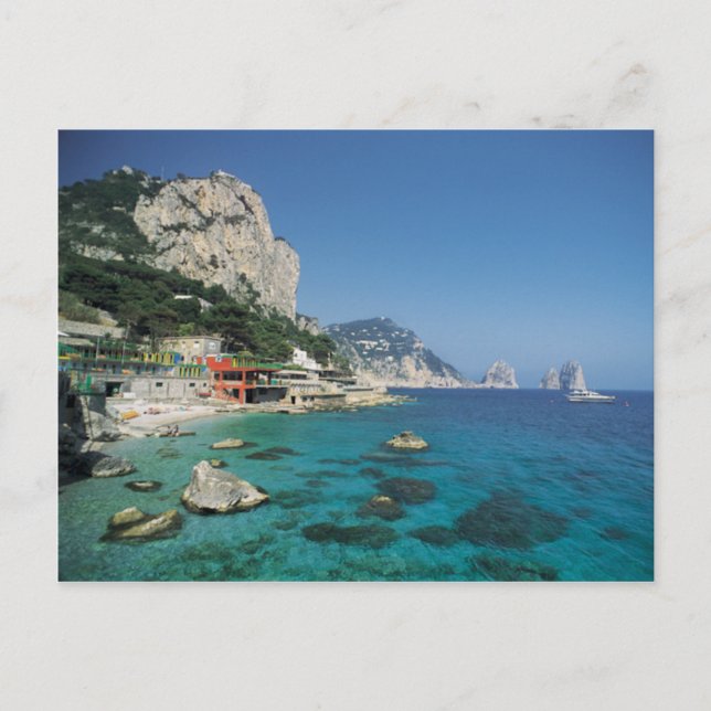 Carte Postale Plage de la mer Méditerranée de l'Italie (Devant)