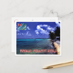 Carte Postale Plage de l'atoll de Funafuti - Tuvalu -