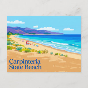 Carte Postale Plage de l'État de Carpinteria Californie