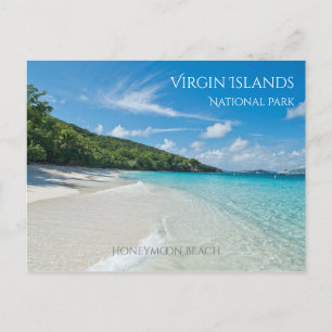 Carte Postale Plage de lune de miel, Îles Vierges NP