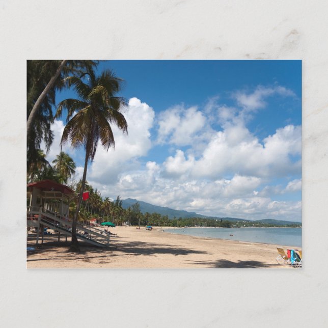 Carte Postale Plage de Luquillo Porto Rico (Devant)