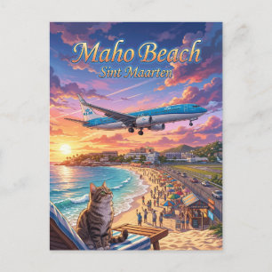 Carte Postale Plage de Maho Saint-Martin