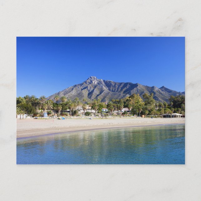 Carte Postale Plage de Marbella sur la Costa del Sol en Espagne (Devant)