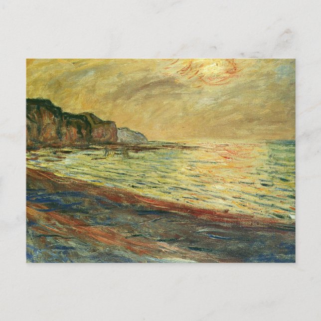 Carte Postale Plage de Monet à Pourville (Devant)
