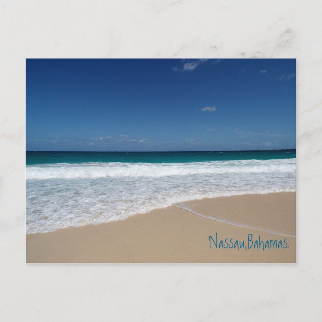 Carte Postale Plage de Nassau, Bahamas (Devant)