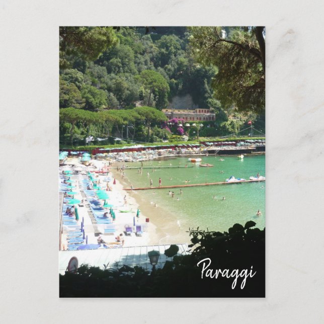 Carte Postale plage de Paraggi Italie (Devant)