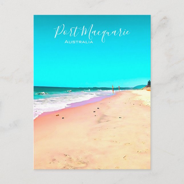 Carte Postale Plage de Port Macquarie en Australie (Devant)