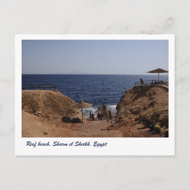 Carte Postale Plage de Reef, Sharm el Sheikh, Égypte (Devant)