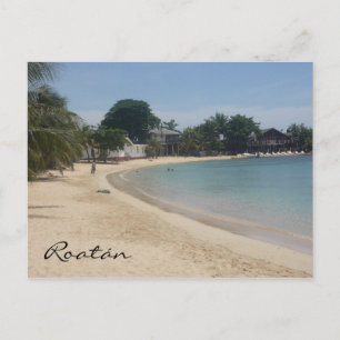 Carte Postale plage de roatán