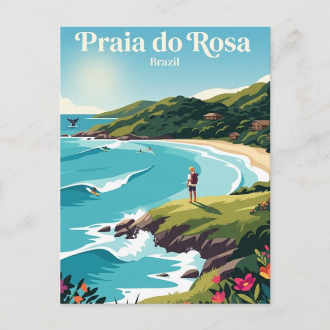 Carte Postale Plage de Rosa Brésil (Devant)