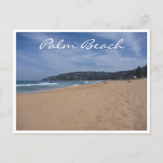 Carte Postale plage de sable de palme (Devant)