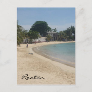 Carte Postale plage de sable de roatán