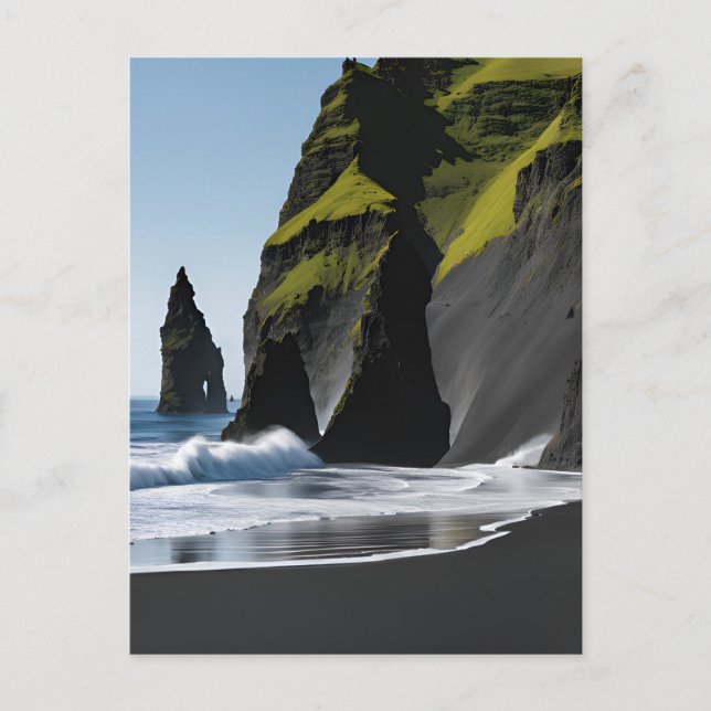 Carte Postale Plage de sable noir Reynisfjara (Devant)