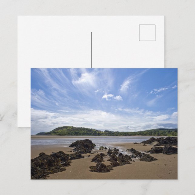 Carte Postale Plage de Sandyhills, Écosse (Devant / Derrière)
